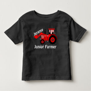 Aangepaste "Junior Farmer"- & Red Loader Tractor Kinder Shirts