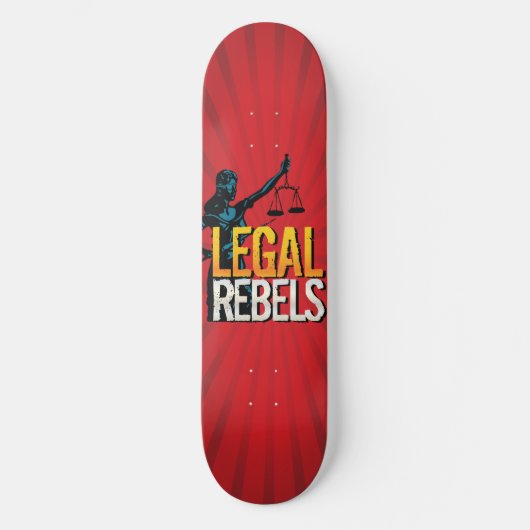 Aangepaste juridische rebellen: Starburst Skateboa Skateboard (Voorkant)