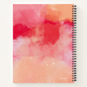 Aangepaste juweeltoon - Reds Abstracte dankbaarhei Notitieboek (Achterkant)
