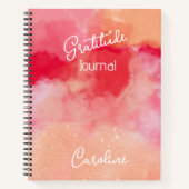 Aangepaste juweeltoon - Reds Abstracte dankbaarhei Notitieboek (Voorkant)