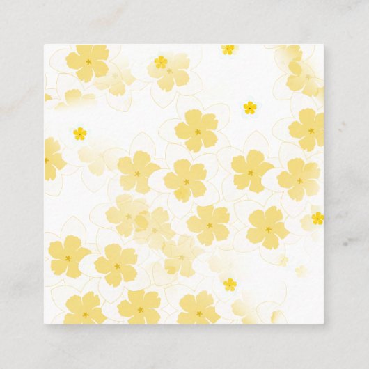 Aangepaste juwelen Frangipani-draagtskaarten Vierkante Visitekaartje (Achterkant)