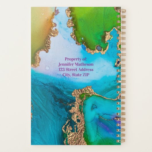 Aangepaste juwelen in Daily Planner (Achterkant)