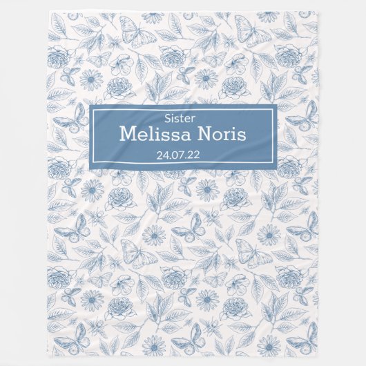 Aangepaste JW Baptisme-cadeaus voor zusters- blauw Fleece Deken (Voorkant)