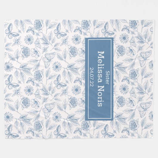 Aangepaste JW Baptisme-cadeaus voor zusters- blauw Fleece Deken (Voorkant (Horizontaal))
