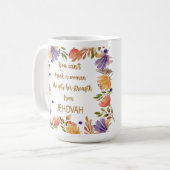 Aangepaste JW Zister citaat Koffiekoffie Mok (Voorkant links)