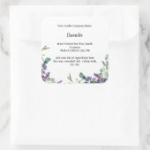 Aangepaste kaargelabels Lavender Eucalyptus Vierkante Sticker (Tas)
