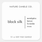 Aangepaste kaars label zwart en wit (Voorkant)