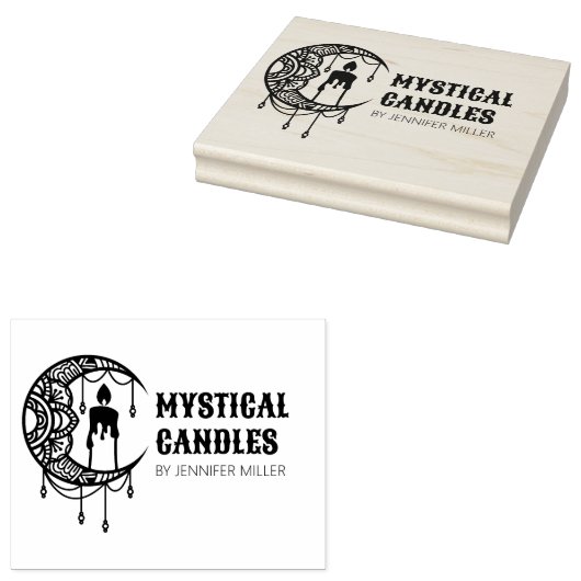 Aangepaste kaars Small Business, grote verpakking Rubberstempel (Gestempeld)