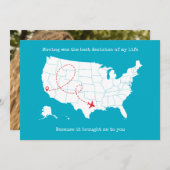 Aangepaste kaart en foto Turquoise Valentijnsdag (Voorkant / Achterkant)