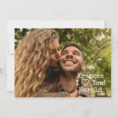 Aangepaste kaart en foto Turquoise Valentijnsdag (Achterkant)