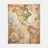 Aangepaste  kaart fleece deken (Voorkant)