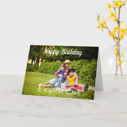 Aangepaste Kaart. Landschapsfoto. Kaart (Gele Bloem)