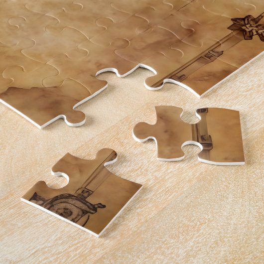 Aangepaste  kaart legpuzzel (Zijkant)