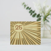 Aangepaste Kaart met Golden Blast Number Post (Staand voorkant)