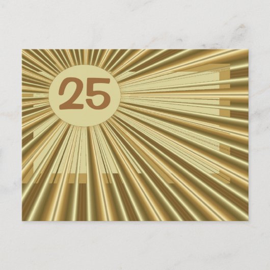 Aangepaste Kaart met Golden Blast Number Post (Voorkant)