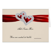 Aangepaste kaart met rode lint (Voorkant Horizontaal)