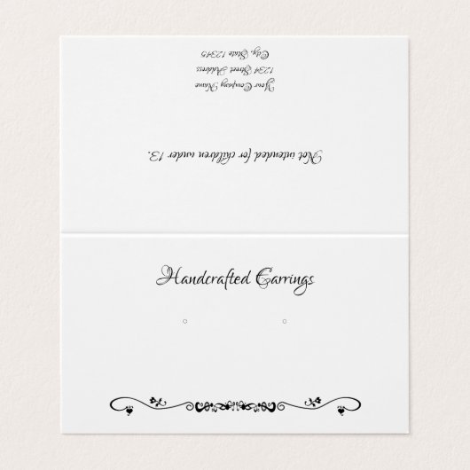 Aangepaste Kaart met schuifregelaar voor thuisgebr Visitekaartje (Buitenkant ongevouwen)