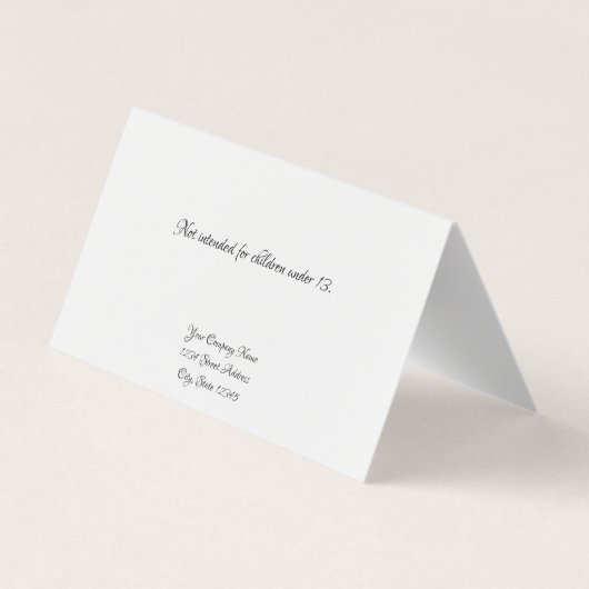 Aangepaste Kaart met schuifregelaar voor thuisgebr Visitekaartje (Achterkant)