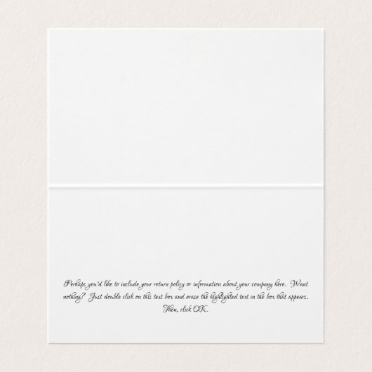 Aangepaste Kaart met schuifregelaar voor thuisgebr Visitekaartje (Binnenkant ongevouwen)