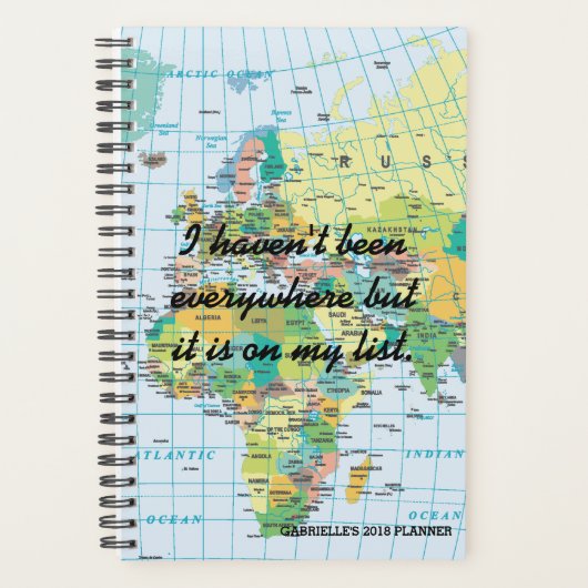 Aangepaste  kaart planner (Voorkant)