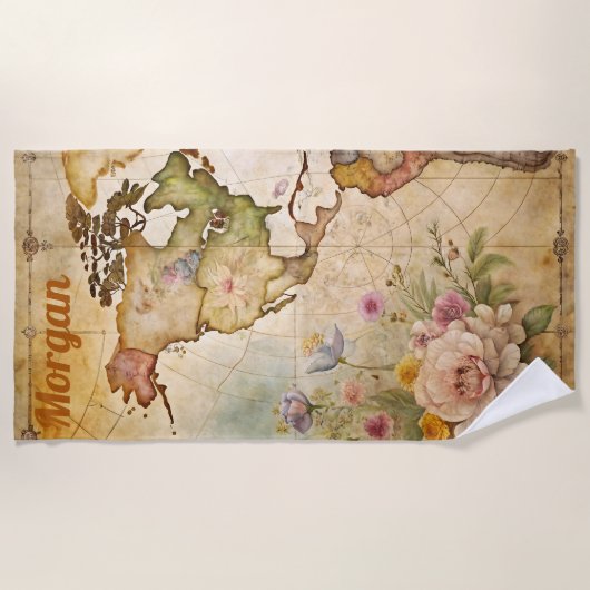 Aangepaste  kaart strandlaken (Voorkant)