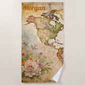 Aangepaste  kaart strandlaken (Voorkant)