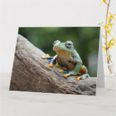 Aangepaste Kaart tekstkikker (Gele Bloem)