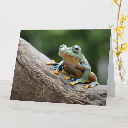 Aangepaste Kaart tekstkikker (Gele Bloem)