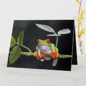 Aangepaste Kaart tekstkikker (Gele Bloem)