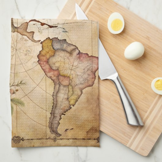 Aangepaste  kaart theedoek (Quarter Fold)