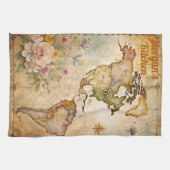 Aangepaste  kaart theedoek (Horizontaal)