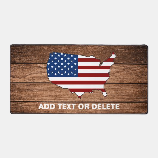 Aangepaste kaart van Amerika Houten Kunst Bureaumat (Voorkant)