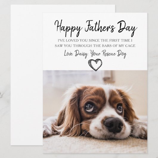 Aangepaste Kaart van de Dog Foto van de Redding Do (Voorkant / Achterkant)