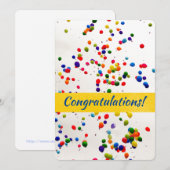 Aangepaste Kaart van felicitaties met ballonnen (Voorkant / Achterkant)