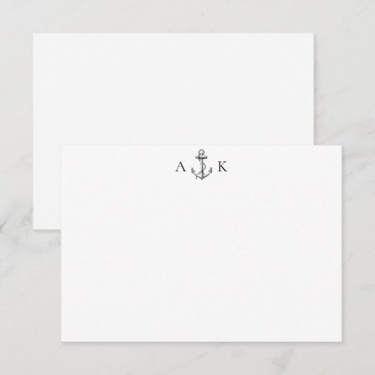 Aangepaste  Kaart van het Anker Zee Notitiekaartje (Voorkant / Achterkant)