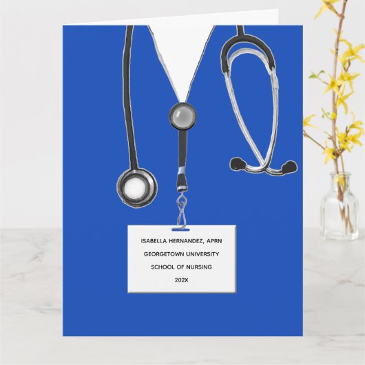 Aangepaste Kaart van verpleegkundige Afstuderen (Gele Bloem)