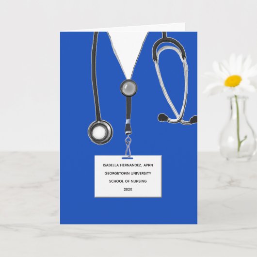 Aangepaste Kaart van verpleegkundige Afstuderen (Kleine Plant)