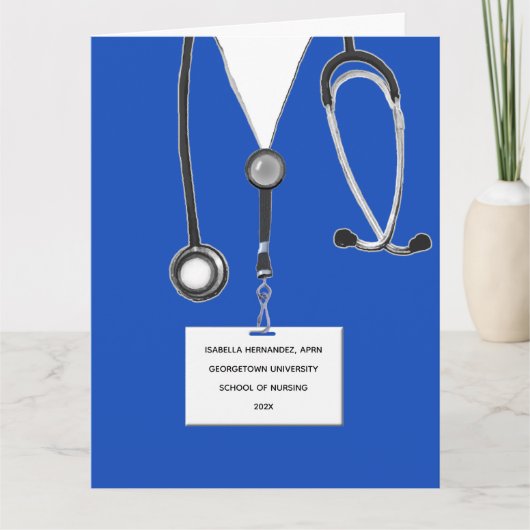 Aangepaste Kaart van verpleegkundige Afstuderen (Voorkant)