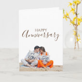 Aangepaste Kaart voor beugel Happy Jubileum (Gele Bloem)