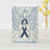 Aangepaste Kaart voor Blue and Black Awareness Rib (Gele Bloem)