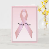 Aangepaste kaart voor borstkanker roze lint (Gele Bloem)