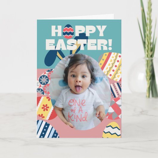 Aangepaste Kaart voor Easter Egg-fotovakantie (Voorkant)