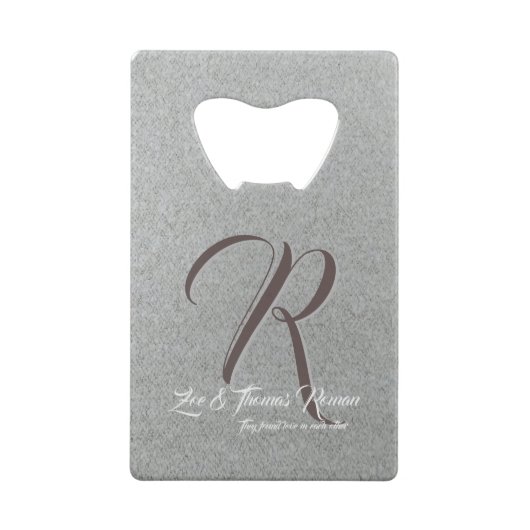 Aangepaste Kaart voor familiekrediet Creditkaart Flessenopener (Achterkant)