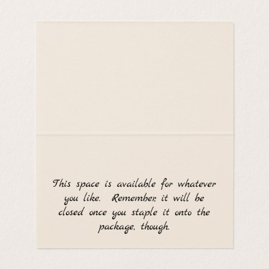 Aangepaste Kaart voor  Floral Display Package Head (Binnenkant ongevouwen)