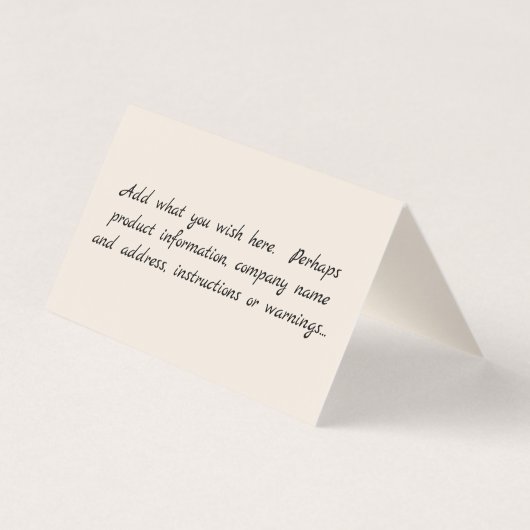 Aangepaste Kaart voor  Floral Display Package Head (Achterkant)