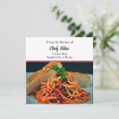 Aangepaste Kaart voor fotoontwerp tomatensaus rece (Staand voorkant)