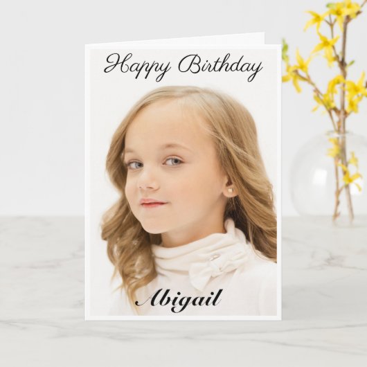 Aangepaste Kaart voor grote foto's op zaterdag (Gele Bloem)