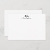 Aangepaste Kaart voor  hare-konijnennota Notitiekaartje (Voorkant / Achterkant)