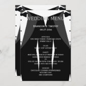 Aangepaste Kaart voor het menu Zwart-wit bruisbrui (Voorkant / Achterkant)