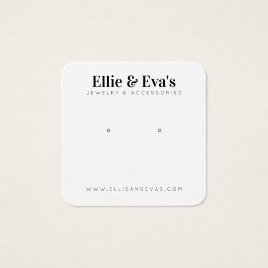 Aangepaste Kaart voor juwelen in schoon modern des (Voorkant)